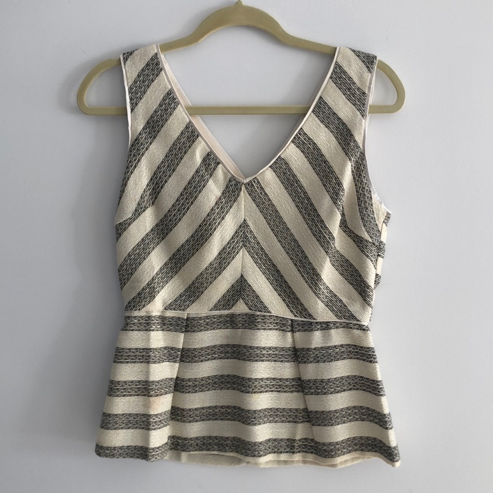Structured striped top